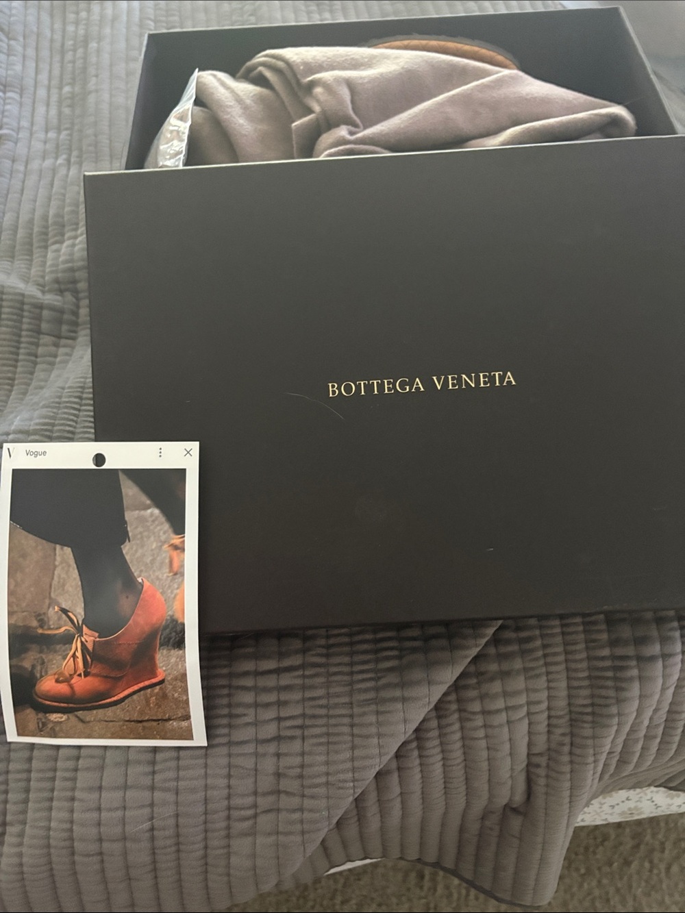 Bottega Veneta Black and Gold Box